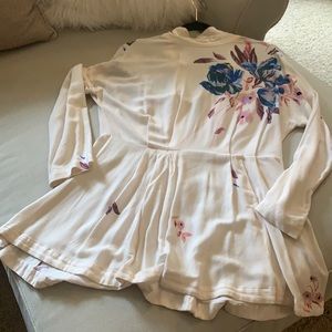 Pink floral Free people top